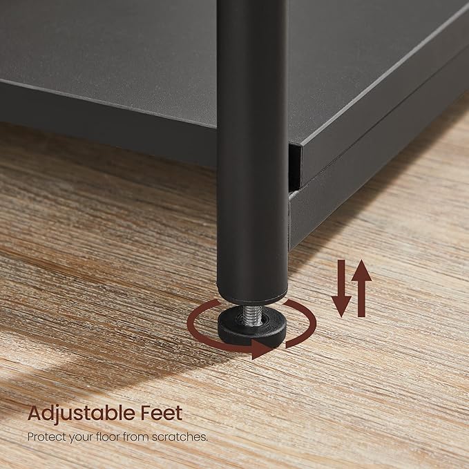 VASAGLE Side Table, Small End Table, Tall Nightstand for Living Room, Bedroom, Office, Bathroom, Classic Black ULET273B16