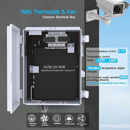 Outdoor Electrical Box, Waterproof Electrical Junction Box IP65 ABS Plastic