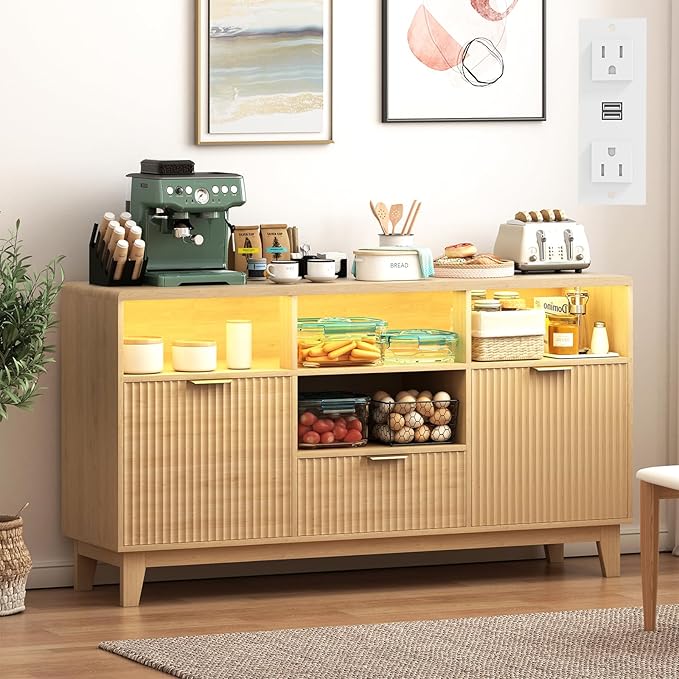 58" Large Sideboard Buffet Cabinet