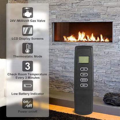 Upgraded Fireplace Remote Control Kit, Fit