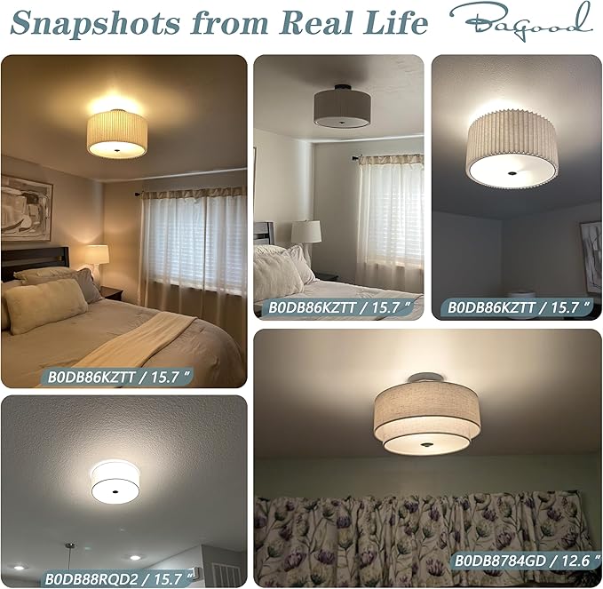 3 Light Semi Flush Mount Ceiling Light Fixture 15.7 Inch Modern Gold Drum Ceiling Light Fixture with 2-Layer Fabric Shade Dimmable Close to Ceiling Light for Living Room Hallway Bedroom Entryway