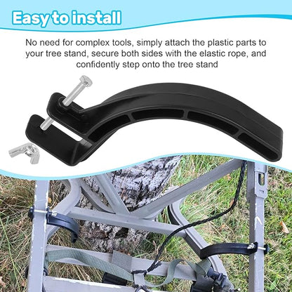 LJB Climbing Tree Stand Accessory Treestands Footrest Kit Suitable for Square Tubes for 1-inch Tree Stands Come with Screws and Safety Ropes