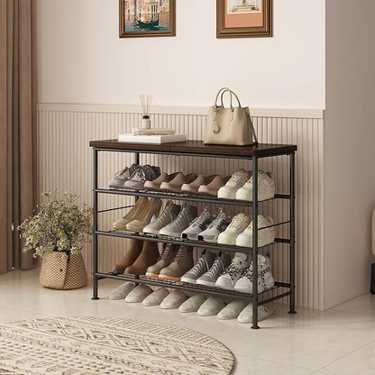 SUOERNUO Shoe Rack Organizer 4 Tier
