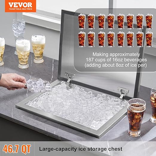 VEVOR Drop in Ice Chest, Commercial Ice Bin