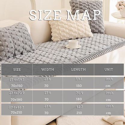 Couch Cover for Dogs Fuzzy Sofa Covers for Pet, Geometric Jacquard Coral Pet-Friendly Washable Non-Slip Sofas Slipcover Cushion Protector Pets Mat Dog Bed Mats