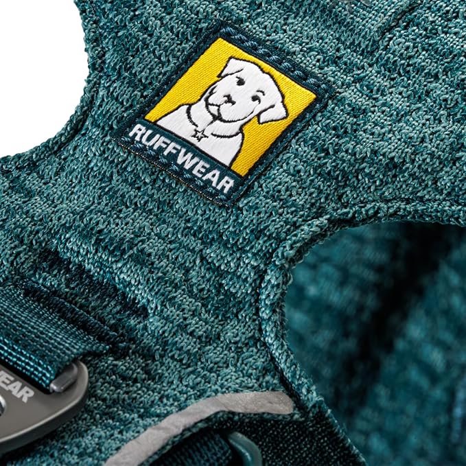Ruffwear, Front Range Flex Dog Harness, Engineered Knit Construction for Ultimate Fit and Mobility, Lightweight Flexible Everyday Harness with Dual Leash Clips, Deep Teal, Medium