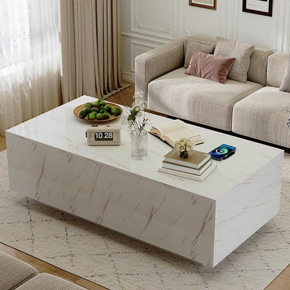 LED Coffee Table, 47.2" Lift Top Coffee Tables with Drawers and Large Storage, Smart Living Room Table with Wireless Charging & Bluetooth Speaker, Dining Center Tables with Storage Shelf