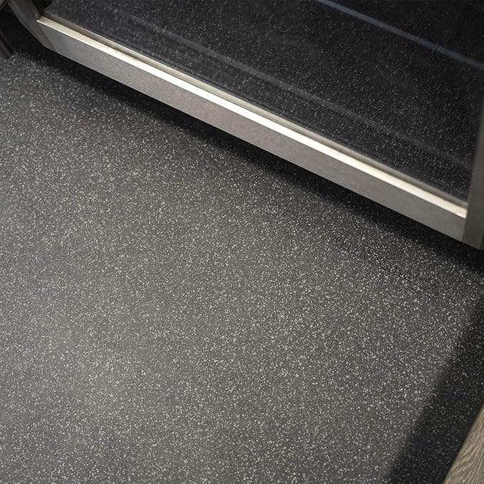 WellnessMats Anti-Fatigue Granite Motif Kitchen Mat, 36 Inch by 24 Inch, Steel
