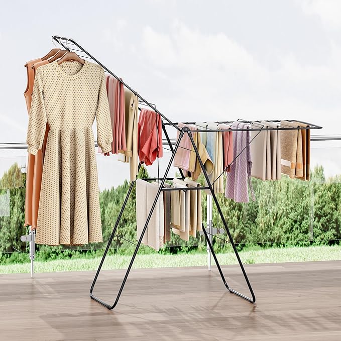 APEXCHASER Clothes Drying Rack, Foldable Oversized Drying Rack Clothing