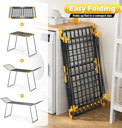 APEXCHASER Clothes Drying Rack Foldable, Large Drying Rack Clothing Retractable