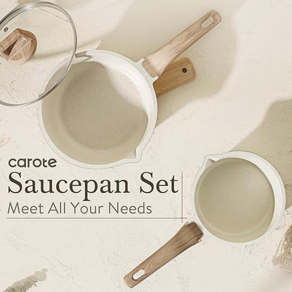 CAROTE 1.5Qt & 3.0Qt Sauce Pan Sets