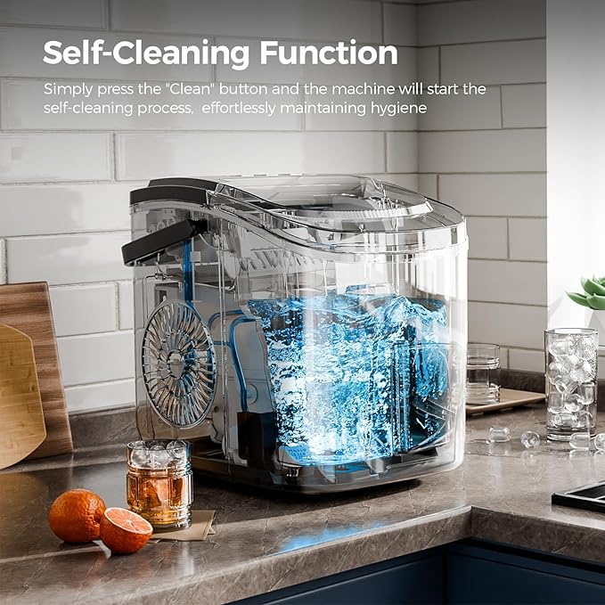 Ice Makers Countertop, 9 Cubes in 6 Mins, Portable Ice Maker Machine