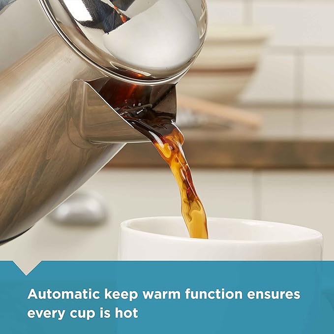 Farberware Electric Coffee Percolator, Stainless Steel Basket, Automatic Keep
