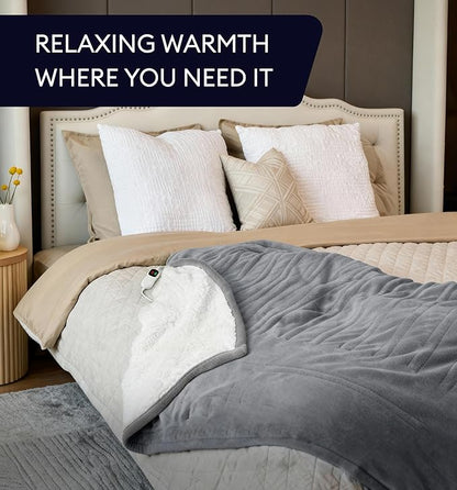 Heated Blanket Electric Throw 50"x60" – Safe Electric Heating Blanket