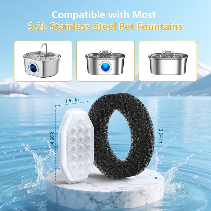 50 Pack Cat Fountain Replacement Filters