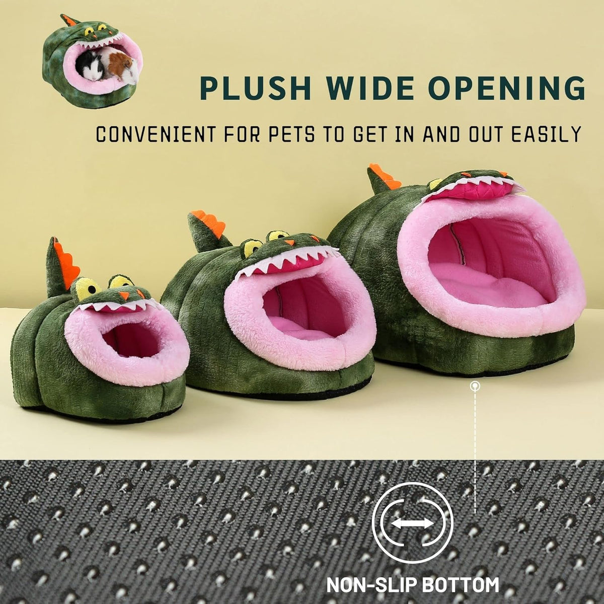 JanYoo Rat Bed Hut Guinea Pig Hideout House Small Animal Tent Accessories Rabbit Hideaway Igloo Supplies for Cages