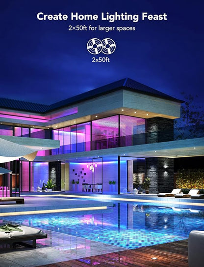 Govee 100ft RGBIC LED Strip Lights, Smart LED Lights