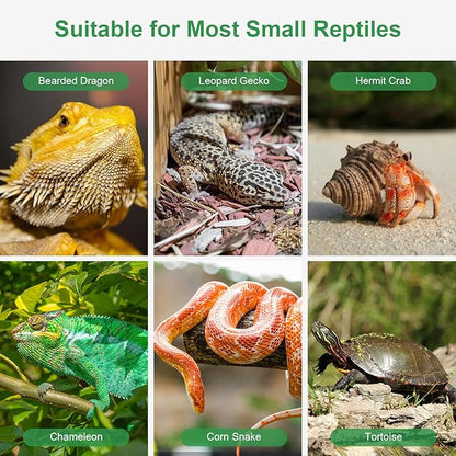 Reptile Water Dish for Bearded Dragon Tank Accessories, Hygger zoo Hermit Crab Food Bowl Reptile Food Dish Corner Rock Terrarium Feeding Bowl Tortoise Water Dish for Leopard Gecko Turtle Snake, Black