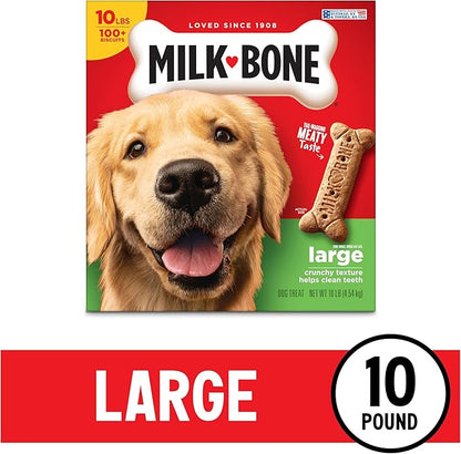 Milk-Bone Original Dog Treats Biscuits for Large Dogs, 10 Pounds (Packaging May Vary)
