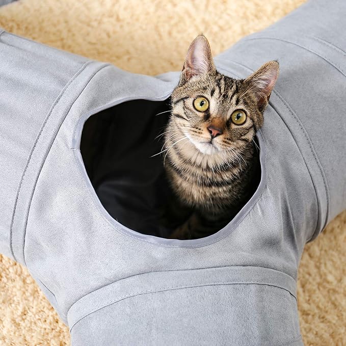 PAWZ Road Cat Tunnel Collapsible 3 Way Cat Play Tube 10.5 Inches in Diameter