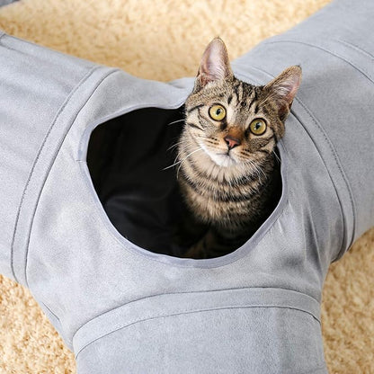 PAWZ Road Cat Tunnel Collapsible 3 Way Cat Play Tube 10.5 Inches in Diameter