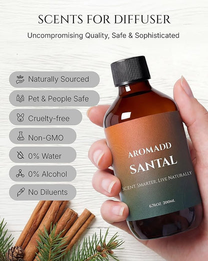 Aromadd Santal Diffuser Oil Inspired by Luxury Hotel Scent, Essential Oils