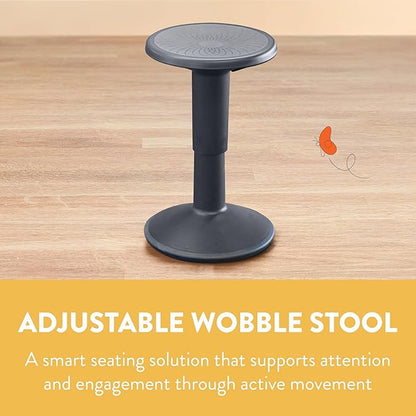 Back2School Express Adjustable Wobble Stool, Flexible Seating, Grey
