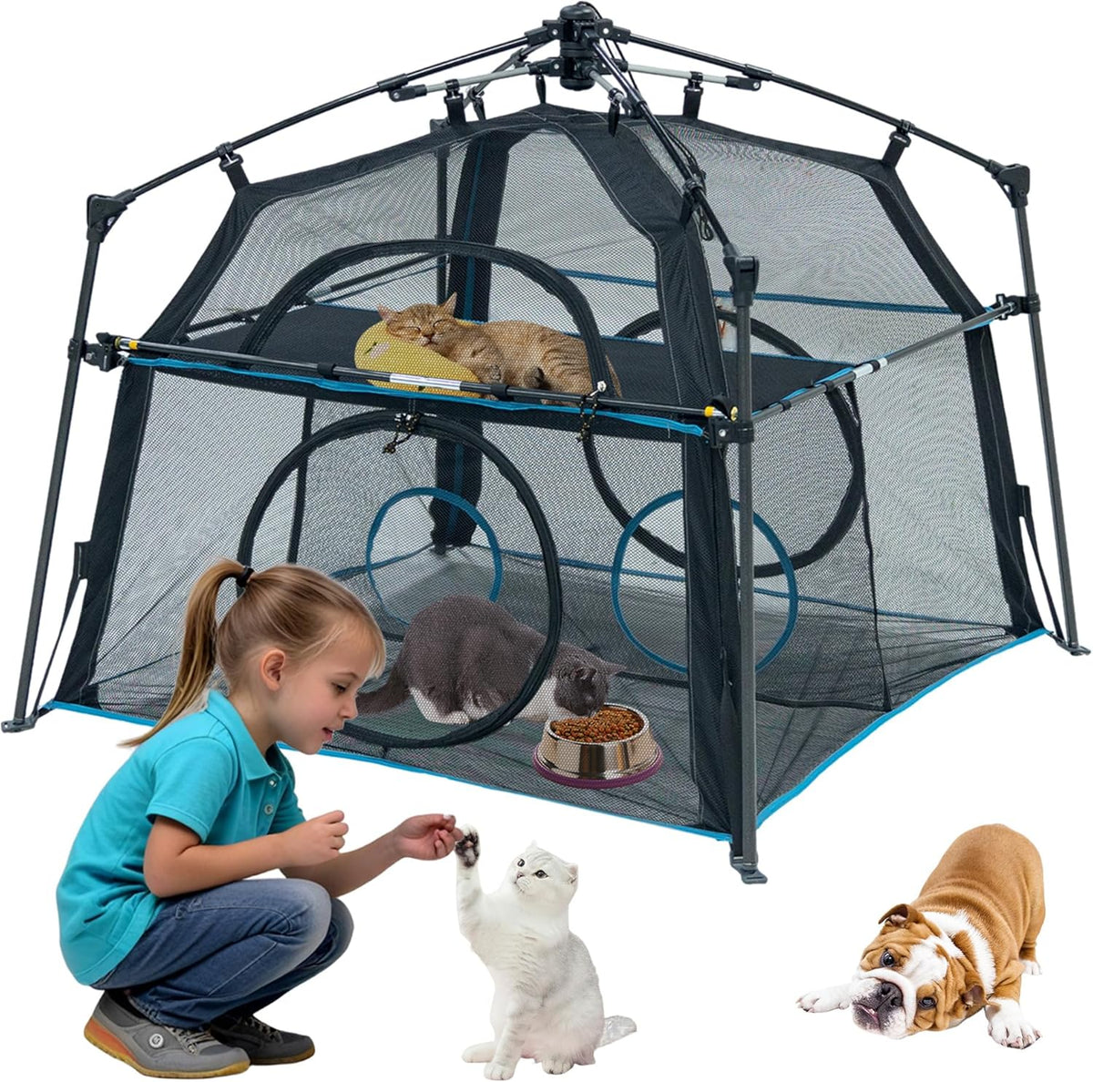 Cat Enclosure and Cat Tower Tent with Two Styles of. A calm, considered pick for modern pet homes.