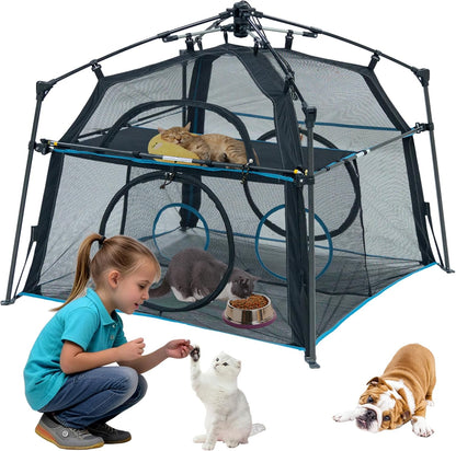 Cat Enclosure and Cat Tower Tent with Two Styles of. A calm, considered pick for modern pet homes.