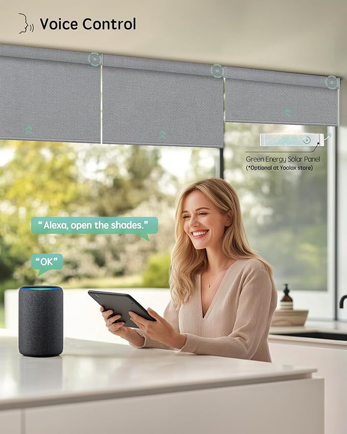 Yoolax Motorized Blinds with Remote, Smart Blinds