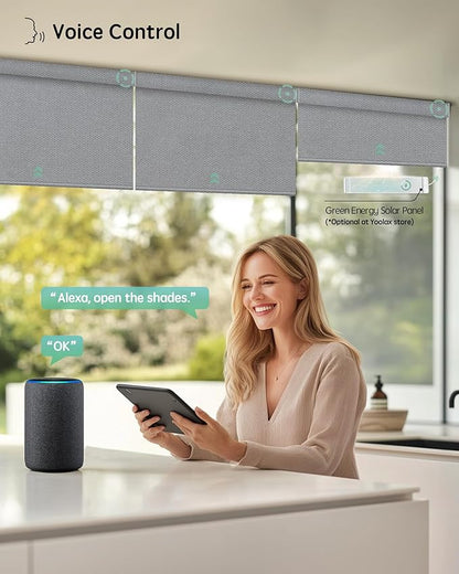 Yoolax Motorized Blinds with Remote, Smart Blinds