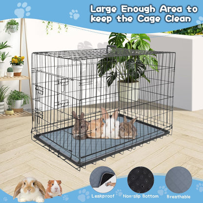 6 Packs Washable Guinea Pig Cage Liners, Waterproof Guinea Pig Pee Pads Reusable Absorbent Bedding Anti Slip Mats for Small Animals Bunny Rabbit Hamster (24 x 18in)