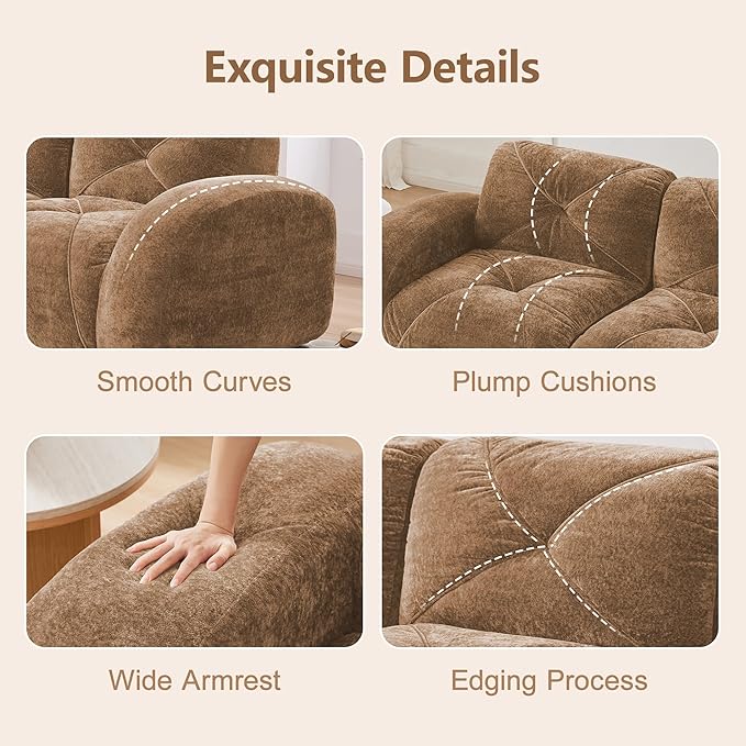 Modular Sectional Sofa with Free Combination,Boneless Floor Couch for Living Room & Lounge,Velvet 3-Seater Sectional Couch with 2 Ottomans,No Assembly Needed