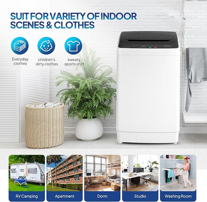 ROVSUN 30LBS Washing Machine, Full-Automatic Portable Washer