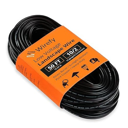 Wirefy 10/2 Low Voltage Landscape Wire 50 ft | Low Voltage Landscape Lighting
