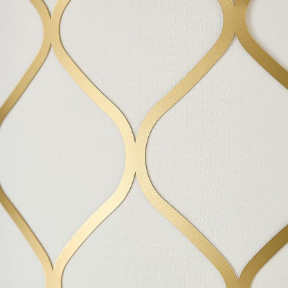 GLOBE Electric 65787 Kinsley 65" Floor Lamp, Matte Brass, Metal Mesh Over Cotton Shade