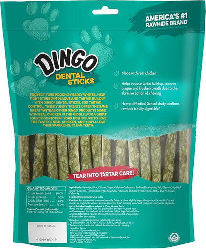 Dingo Tartar and Breath Dental Sticks for All Dogs, 48-Count (Pack of 8)
