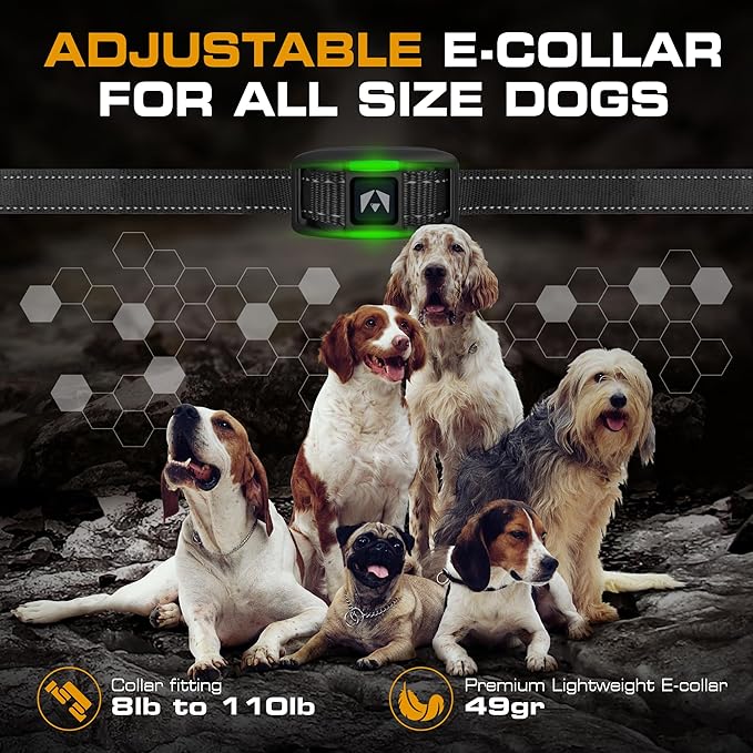 INVIROX Dog Training Collar for Large Dog X2 123 Levels Dog E Collars 1100yd