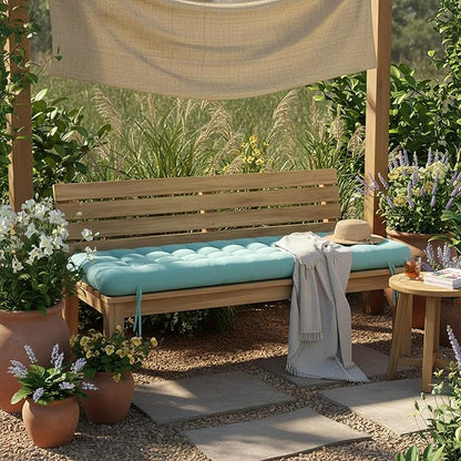 Vercraft Long Floor Cushion Large Floor Cushion with Brushed Cotton 74.8 x 27.5 x 3.15 in Jumbo Lounger Pillow for Outdoor Indoor Bay Window Meditation Yoga Reading Sleeping(Cyan)