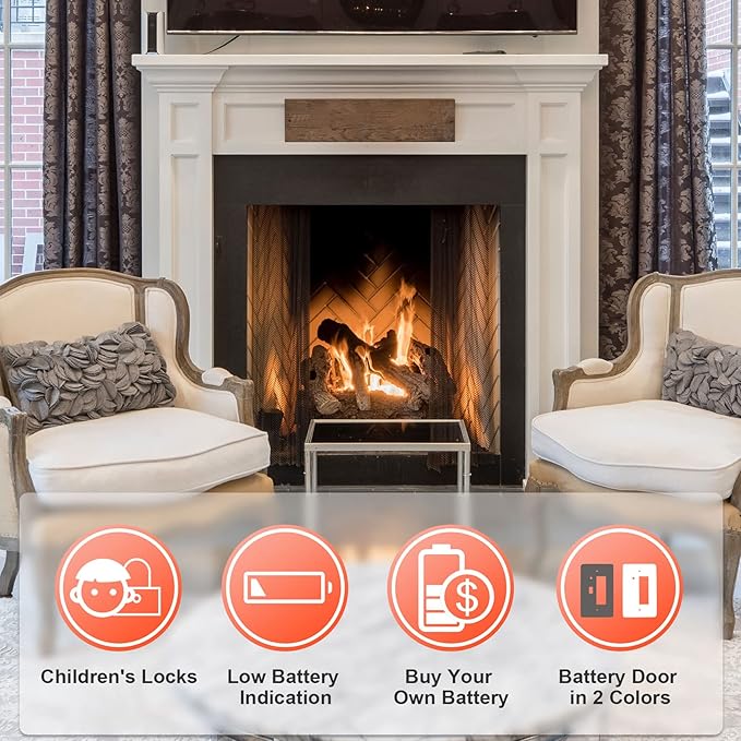 Upgraded Fireplace Remote Control Kit, Fit