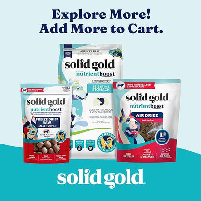 Solid Gold NutrientBoost Meal Toppers for Dogs - High Protein Dog Food Toppers for Dry Food - Grain Free Flavor Enhancer with Vitamins, Minerals & Amino Acids for Gut Health & Immune Support - 1lb