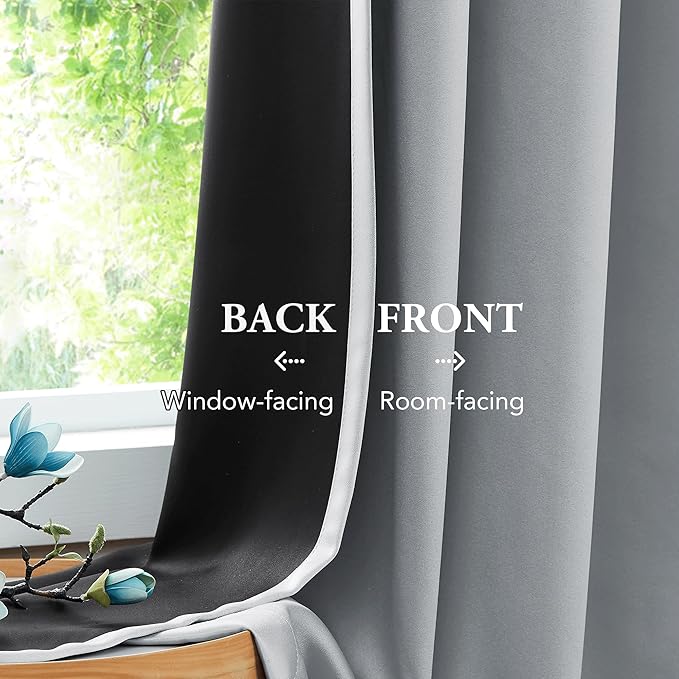Beauoop 100% Blackout Curtains 84 Inches Long