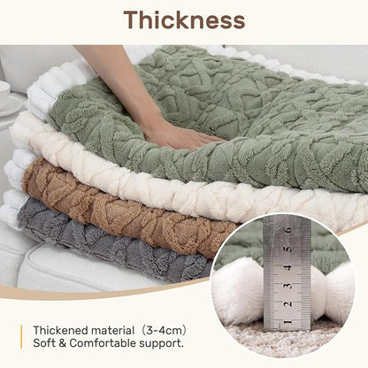 Couch Cover for Dogs, Washable Non Slip Sofa Covers for 3 Cushion Couch Pet Friendly Fuzzy Sofa Protector&Bed Mat for Pets (27.6"x70.9" Green)