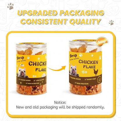 PAWUP Chicken Jerky Crisp Flakes for Dog Treats, 1% Taurine Added, 6oz (170g), Chip Jerky, High Protein Chicken Dog Training Rewards, Rawhide-Free, Gluten-Free