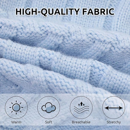 ASENKU Cat Sweater Soft Warm Puppy Clothes Knitwear for Kittens & Small Dogs, Thick Knitted Sweater for Sphynx Hairless Cats Teacup Chihuahua and Extra Small Dogs (Blue, M)