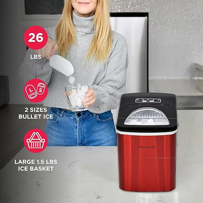 Frigidaire Counter top Portable, 26 lb per Day Nugget Ice Maker Machine