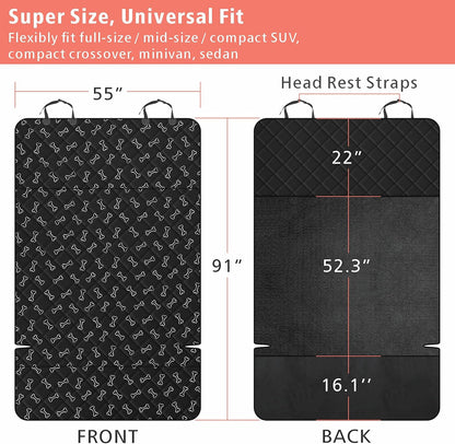 F-color SUV Cargo Liner for Dogs, Water Resistant Pet Cargo Cover Dog Seat Cover Mat for SUVs Sedans Vans with Bumper Flap Protector, Non-Slip, Large Size Universal Fit, Bone