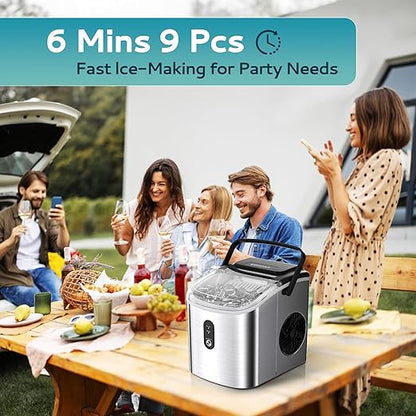 EUHOMY Countertop Ice Maker Machine