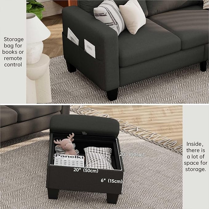 Small Couch, Couch in a Box, Small Sofa, Sofa for Living Room, Apartment, Dorm, Office