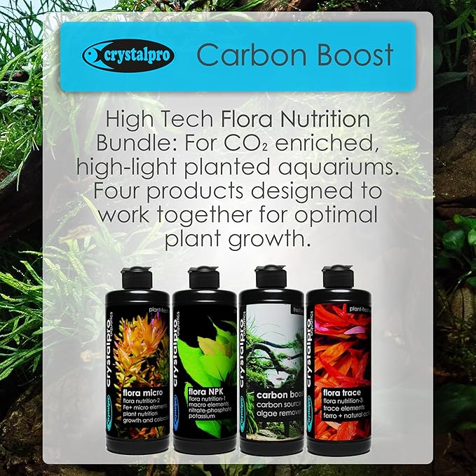 Carbon Boost - Liquid Carbon Source for Aquarium Plants - CO2 Alternative for Faster Growth in Freshwater Tanks - Part of the Flora Nutrition Series - 16.9 fl oz